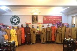 Ban Trị sự GHPGVN tỉnh BR-VT chúc Tết đến chư tôn đức Hội đồng Trị sự