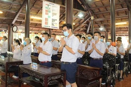 Anh chị Ban Quản trại, Ban Giảng huấn cùng trại sinh liên trại Lộc Uyển V - A Dục IV.