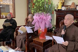 Thượng tọa Thích Nhật Thiện phát biểu khai mạc