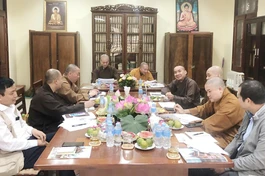 Thường trực Ban Thông tin - Truyền thông Trung ương Giáo hội họp tại chùa Quán Sứ - Hà Nội