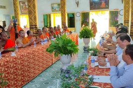 Hội Đoàn kết Sư sãi Yêu nước tỉnh Vĩnh Long đã tổ chức họp tại chùa Hạnh Phúc Tăng