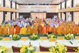 Nghi thức tại Đại hội đại biểu Phật giáo thành phố Vũng Tàu lần thứ VII nhiệm kỳ 2021-2026