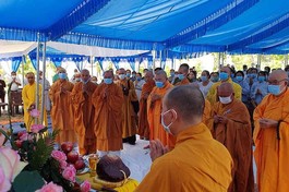 Lễ cầu nguyện đặt đá đại trùng tu ngôi đại hùng bửu điện tịnh thất An Tuyền