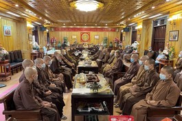 Buổi họp thường kỳ của Ban Trị sự Phật giáo tỉnh Thái Nguyên tại chùa Phù Liễn