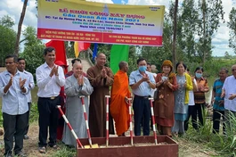 lễ khởi công xây dựng cầu Quan Âm năm 2021, tại ấp Hương Phụ A, xã Đa Lộc