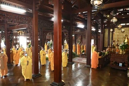 Tổ đình Sắc tứ Khải Đoan kiết giới giới, khai chung bảng, tác pháp An cư kiết hạ Phật lịch 2565