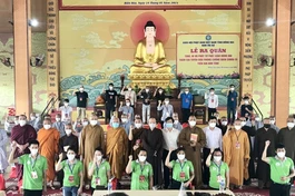 64 Tăng Ni, Phật tử tỉnh Đồng Nai xuất phát đợt 2 tình nguyện chống dịch Covid-19