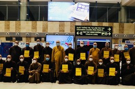 Chư Tăng tình nguyện viên các tỉnh phía Bắc nhận quyết định vào phục vụ tại tỉnh Long An