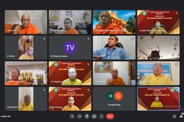 Ban Trị sự GHPGVN huyện Giồng Riềng đã tổ chức hội nghị trực tuyến suy cử nhân sự nhiệm kỳ VII (2021-2026) 