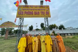 Văn phòng Ban Trị sự Phật giáo huyện Hàm Tân đặt tại chùa Quảng Ân, thị trấn Tân Nghĩa