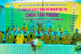  Công bố quyết định bổ nhiệm trù trị chùa Tân Phước, huyện Ba Tri