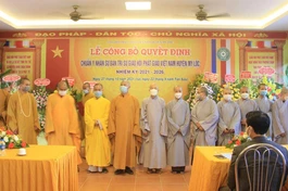 Tân Ban Trị sự Phật giáo huyện Mỹ Lộc ra mắt hội nghị