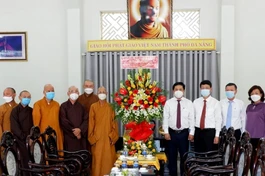 Lãnh đạo TP.Đà Nẵng đến thăm và chúc mừng Ban Trị sự GHPGVN thành phố nhân Kỷ niệm 40 năm thành lập GHPGVN