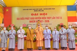 Tân Ban Trị sự GHPGVN huyện Kiến Thụy ra mắt đại hội