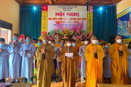 Tân Ban Trị sự huyện Chư Pưh ra mắt và phát biểu nhận nhiệm vụ