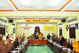 Ban Trị sự Phật giáo tỉnh Long An họp, triển khai Phật sự cuối năm, tại chùa Thiên Châu