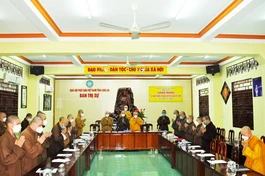 Ban Trị sự Phật giáo tỉnh Long An họp, triển khai Phật sự cuối năm, tại chùa Thiên Châu