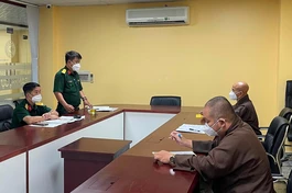 Thượng tá Võ Văn Thọ tại buổi thăm Ban Trị sự GHPGVN TP.HCM