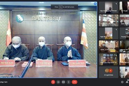 Chương trình tập huấn họp trực tuyến được kết nối từ Ban Trị sự GHPGVN TP.HCM đến các quận huyện, TP.Thủ Đức