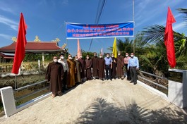 Ban Trị sự GHPGVN tỉnh Bến Tre khánh thành 3 cầu nông thôn