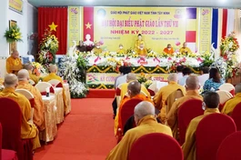 Quang cảnh phiên trù bị Đại hội đại biểu Phật giáo tỉnh Tây Ninh lần thứ VII