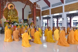 Thành kính tưởng niệm Trưởng lão Hòa thượng Thích Trí Thủ tại chánh điện thiền viện Quảng Đức - Văn phòng Ban Thường trực Hội đồng Trị sự phía Nam