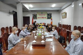 Ban Giáo dục Phật giáo tỉnh họp, báo cáo Phật sự nhiệm kỳ VI (2017-2022) 