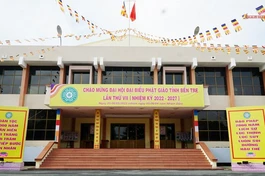 Hội trường số 7 - UBND tỉnh Bến Tre nơi diễn ra Đại hội đại biểu Phật giáo tỉnh Bến Tre