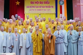 Tân Ban Trị sự GHPGVN tỉnh Bến Tre nhiệm kỳ 2022-2027 ra mắt đại hội