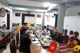 Buổi họp sơ kết 6 tháng đầu năm của Ban Trị sự Phật giáo TP.Bến Tre