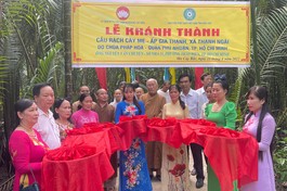 Cắt băng khánh thành Cầu Rạch Cây Me