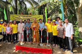 Khởi công xây cầu Tường Nguyên 448 tại xã Quới Thành - Ảnh: T.N