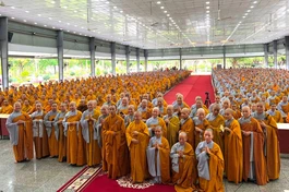 Đoàn Phân ban Ni giới TP.HCM tại Học viện Phật giáo VN tại TP.HCM - cơ sở xã Lê Minh Xuân