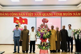 Nam Định: Ban Trị sự Phật giáo tỉnh chúc mừng Sở Nội vụ, Ban Tôn giáo