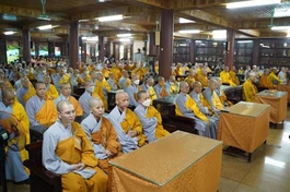 Trường hạ tổ đình chùa Bồ Đề tổ chức lễ Tự tứ kết thúc mùa An cư kiết hạ