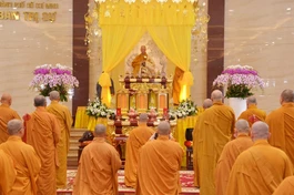 Đức Quyền Pháp chủ GHPGVN khai thị tại Đại lễ kỳ siêu đồng bào tử vong, cán bộ, chiến sĩ hy sinh trong đại dịch Covid-19, tổ chức tại Việt Nam Quốc Tự