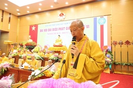 Thượng tọa Thích Minh Nghiêm được tái suy cử Trưởng ban Trị sự Phật giáo tỉnh Phú Thọ nhiệm kỳ 2022-2027