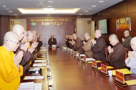 Chư tôn đức Ban Thường trực niệm Phật cầu gia hộ