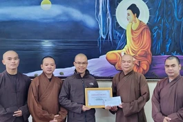  Quỹ đào tạo Tăng tài Ngộ Chân Tử tặng 50 triệu đồng đến Trường Trung cấp Phật học tỉnh