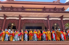 Cắt băng khánh thành chùa Phổ Minh trang nghiêm sau 10 năm khởi công xây dựng