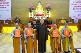 Trao quyết định bổ nhiệm trụ trì cho 2 ngôi chùa, 1 tịnh thất và 1 tịnh xá