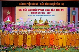 Ban Trị sự GHPGVN tỉnh Bà Rịa - Vũng Tàu nhiệm kỳ VII (2022-2027) ra mắt ngày 10-11 vừa qua - Ảnh: HD