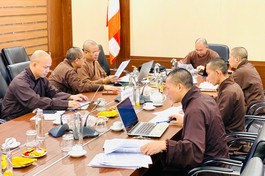 Buổi họp rà soát các kịch bản của Đại hội Phật giáo toàn quốc lần thứ IX 