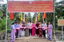 Khánh thành và bàn giao cầu giao thông nông thôn tại xã Phước Mỹ Trung