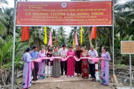 Khánh thành và bàn giao cầu giao thông nông thôn tại xã Phước Mỹ Trung