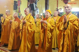 [Video] Khóa lễ Tam bảo trước giờ khai mạc Đại hội IX, tại Trụ sở Trung ương GHPGVN - chùa Quán Sứ