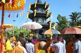 Bảo tháp cố Ni trưởng Thích nữ Như Đức tại nhà thờ tộc thuộc huyện Châu Thành