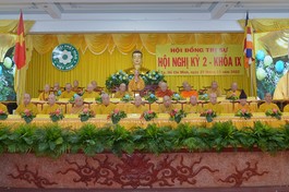 Chư tôn đức chứng minh, chủ tọa đoàn Hội nghị lần thứ 2 - khóa IX Hội đồng Trị sự GHPGVN 