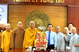 Ban Trị sự GHPGVN TP.Vũng Tàu chúc Tết đến lãnh đạo Thành ủy TP.Vũng Tàu