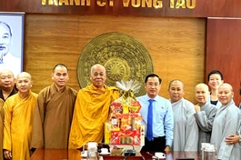 Ban Trị sự GHPGVN TP.Vũng Tàu chúc Tết đến lãnh đạo Thành ủy TP.Vũng Tàu